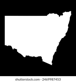 New South Wales Map, state of Australia. Vector Illustration.