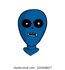 new space clipart with smooth colour, alien, planet, comet, space icons