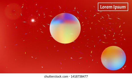 New space fantasy. Background texture, light. Usefull colorific illustration texture. Red colored. The good design space background illustration. Colorful new stars design.