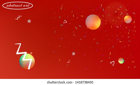 New space fantasy. Funny colorific illustration design. Background texture, chilly. Red colored. Abstract space background picture. Colorful new background cosmos abstraction.