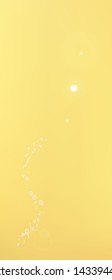 New space and signs confetti. Background blend. Colorful colorific illustration. A good Ultra Wide background. Colorful fresh abstraction. Gold colored theme.