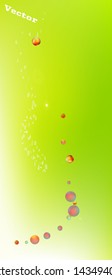 New space and signs confetti. Liquid colorific illustration. Background modern. The good Ultra Wide themed background illustration, portrait. Colorful pure abstraction. Green colored theme.