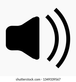New Speaker vector icon isolated on white background.