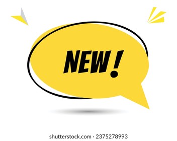 New speech bubble text. Hi There on bright color for Sticker, Banner and Poster. vector illustration. Stockvektor
