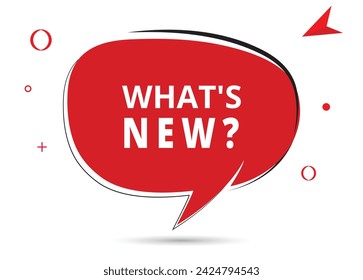 What’s new speech bubble text. Hi There on bright color for Sticker, Banner and Poster. vector illustration.