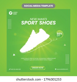 New sport shoes social media template