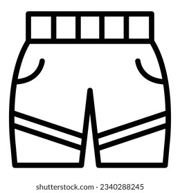 New sport shorts icon outline vector. Fitness gym. Plus suit