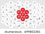 New sports icons and sports symbols, the flag of Japan