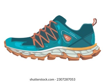 new sports shoe with shoelaces tied isolated