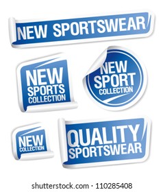 New sportswear collection stickers set.