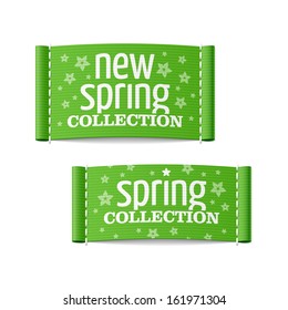 New spring collection clothing labels. Vector.