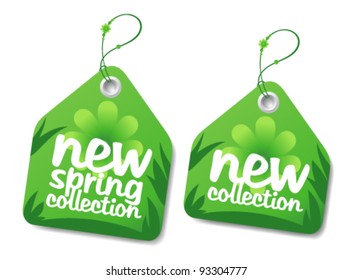 New spring collection labels.