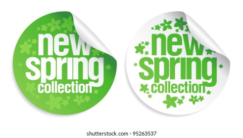 New spring collection stickers set.