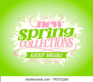 New spring collections vector poster