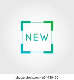 NEW square label - sticker - tag
