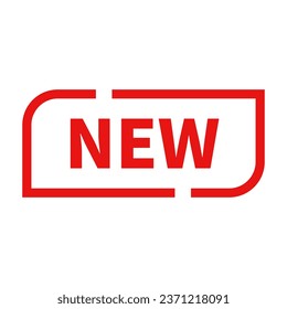 Neues Stempelzeichen in rotem Rechteck - Informationsform
