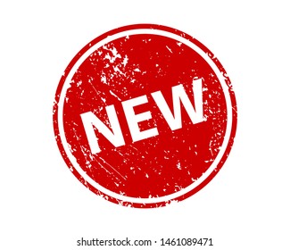 New stamp vector texture. Rubber cliche imprint. Web or print design element for sign, sticker, label