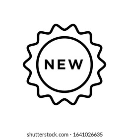 new star badge label line art vector icon - ui icon vector