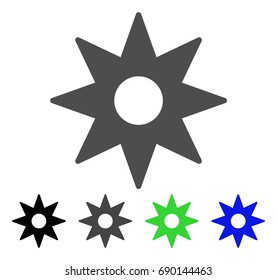New Star Sticker flat vector pictograph. Colored new star sticker, gray, black, blue, green icon versions. Flat icon style for graphic design.