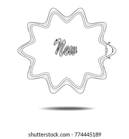new star sticker label price tag discount badge icon isolated background