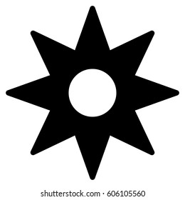 New Star Sticker vector icon. Flat black symbol. Pictogram is isolated on a white background. Designed for web and software interfaces.