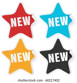 New Star Stickers (vector)