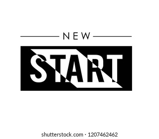 new start,for t-shirt,slogan