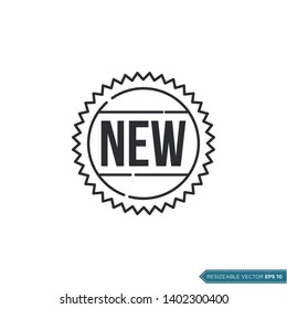 New Sticker Banner Icon vector Template Flat Design