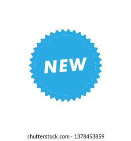 New Sticker.New Feature Or New Product Badge Flat Vector Icon Label For Apps And Websites.