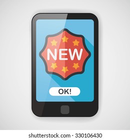 new sticker flat icon with long shadow,eps10