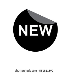 new sticker icon on white background. new sticker sign. flat design style. 