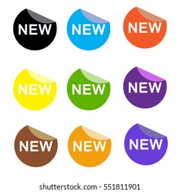 new sticker icon on white background. new sticker sign. flat design style. 