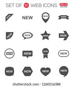 new sticker icon set. new sticker and label web icons for your project