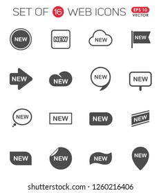 new sticker icon set. new sticker and label web icons for your project
