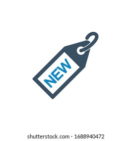 New, sticker icon (vector illustration)