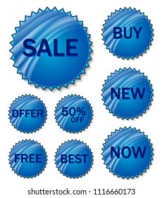 New sticker set. Vector sale banner for web store. Product stickers with offer. Promotional corner located element. Color splash label, tag, badge, icon with text. Accent promotion flyer, frame design