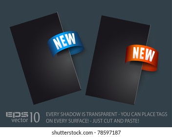 Nueva etiqueta adhesiva con sombras transparentes. Póngalo por todas partes.