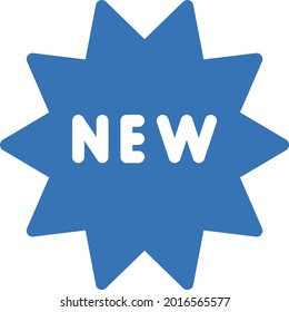 nuevo icono de color de glifo vectorial de etiqueta adhesiva