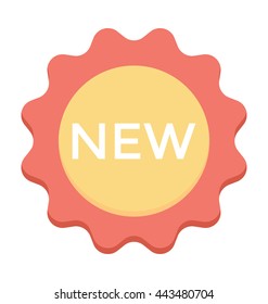 New Sticker Vector Icon