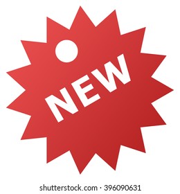 New Sticker vector toolbar icon for software design. Style is gradient icon symbol on a white background.
