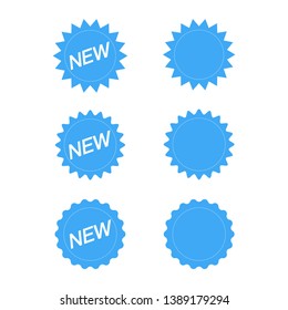 New stickers.New feature or new product badge flat vector icons label for apps and websites.
