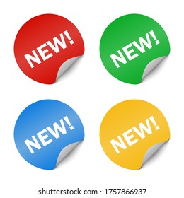 New stickers set, vector illustration