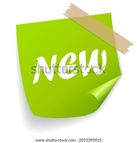 New sticky note paper isolated on white background