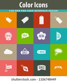 New stiker and label icon set for web sites and user interface