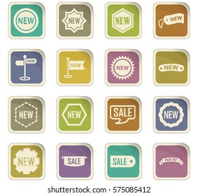 New stiker and label icon set for web sites and user interface