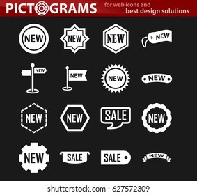 New stiker and label icon set for web sites and user interface
