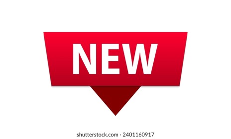 Nuevo diseño vectorial de etiqueta de agitador. Nuevo elemento de icono de botón