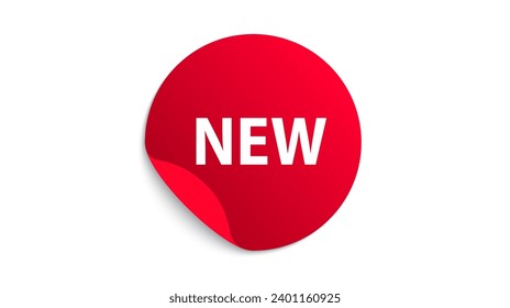 New stiker label vector design. New badge icon element