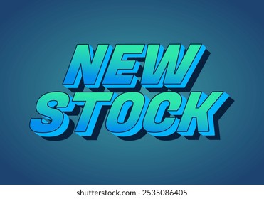 Nuevo stock. Diseño de efecto de texto en colores modernos con estilo 3D