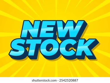 New stock. Text effect design in modern colors with 3D style
